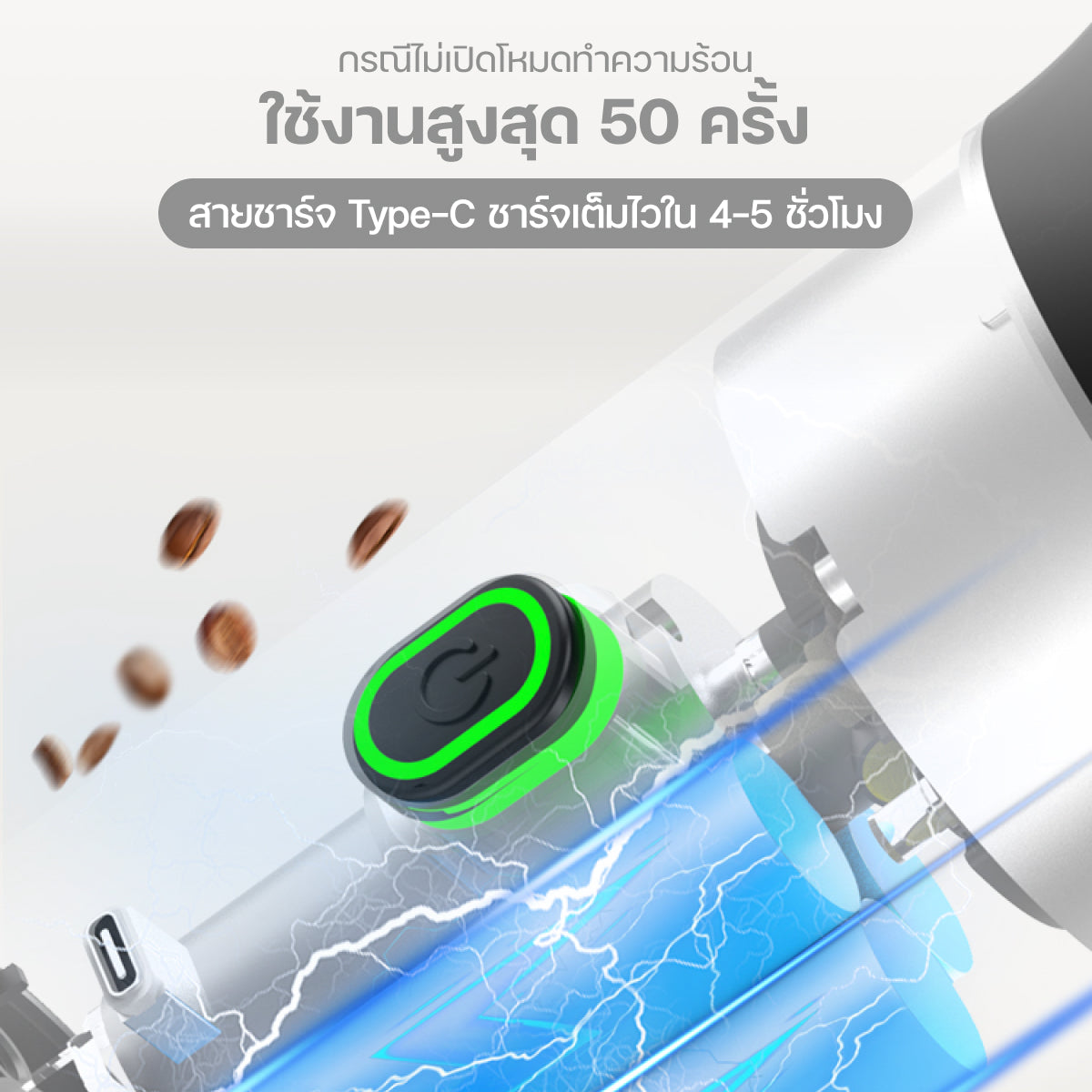 Homemi เครื่องชงกาแฟพกพา Portable Electric Espresso Machine ทำงานไร้สาย ชงได้ทั้งแคปซูลและผงกาแฟสด