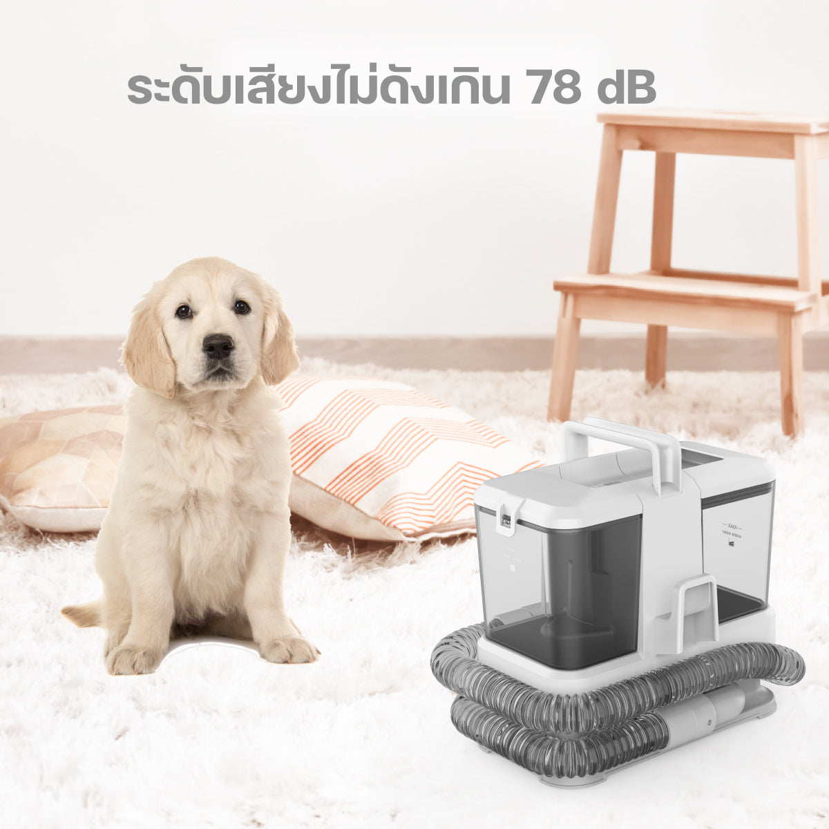 Homemi เครื่องทำความสะอาดพรม Carpet Cleaner Lite แรงดูดสูง 330 วัตต์ แห้งไว รุ่น HM0072-P-WH
