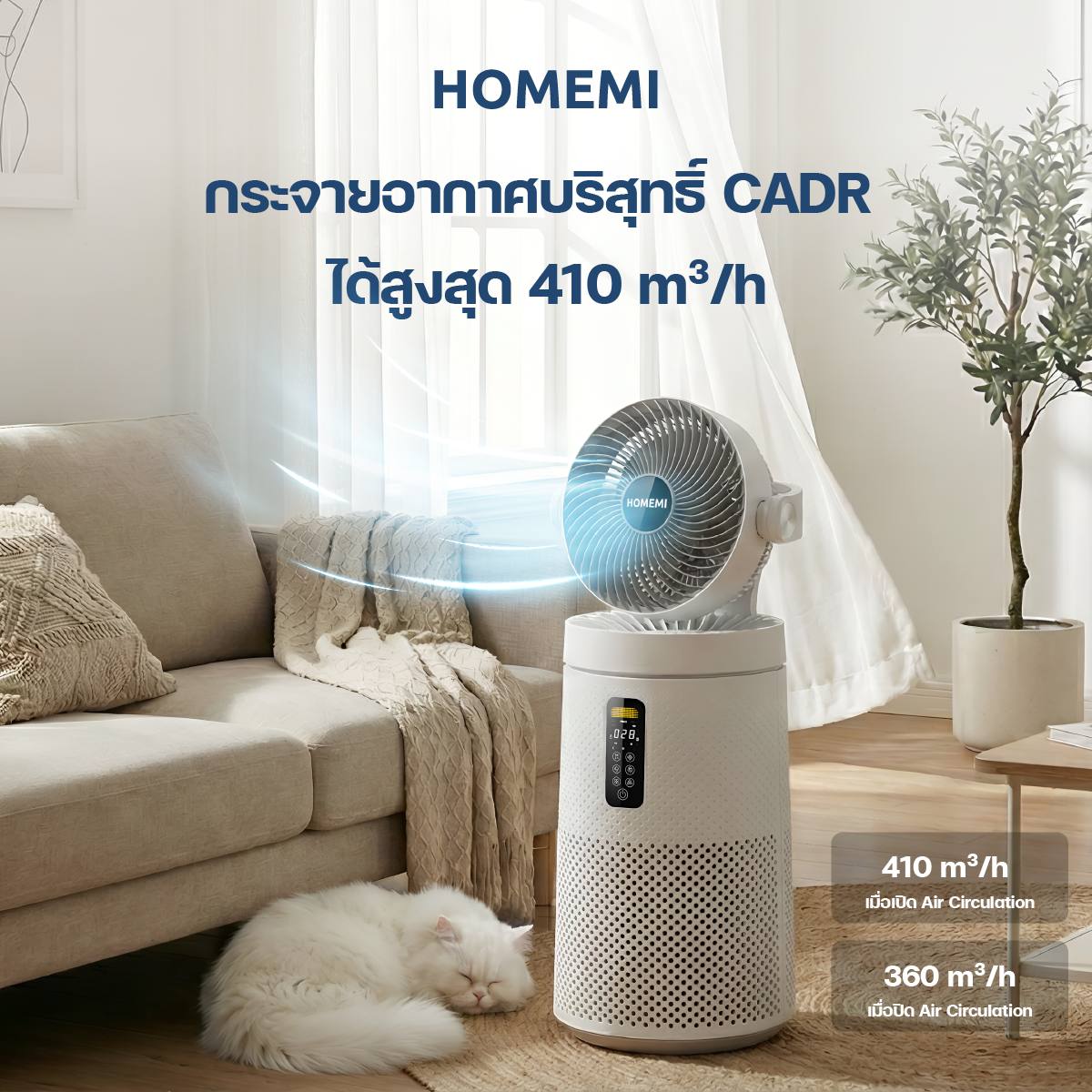 Homemi Air Purifiers เครื่องฟอกอากาศอัจฉริยะ