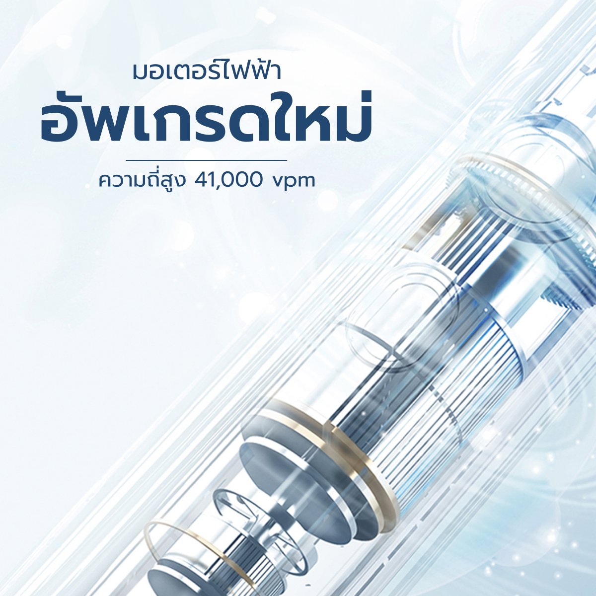 Homemi แปรงสีฟันไฟฟ้าอัลตราโซนิก Ultrasonic Toothbrush ปรับได้ 4 โหมด 3 ระดับความแรง รุ่น HM0048-P-WH