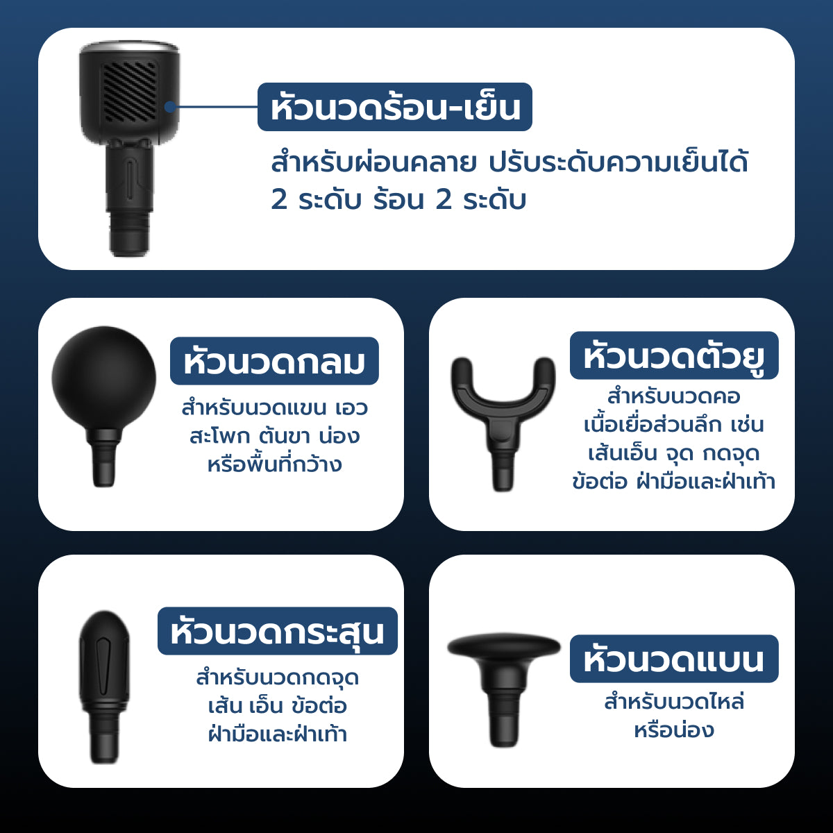 Homemi ปืนนวด แบบมินิ Mini Massager Gun & Hot-Cold Massager Gun นวดกล้ามเนื้อ นวดกดจุด