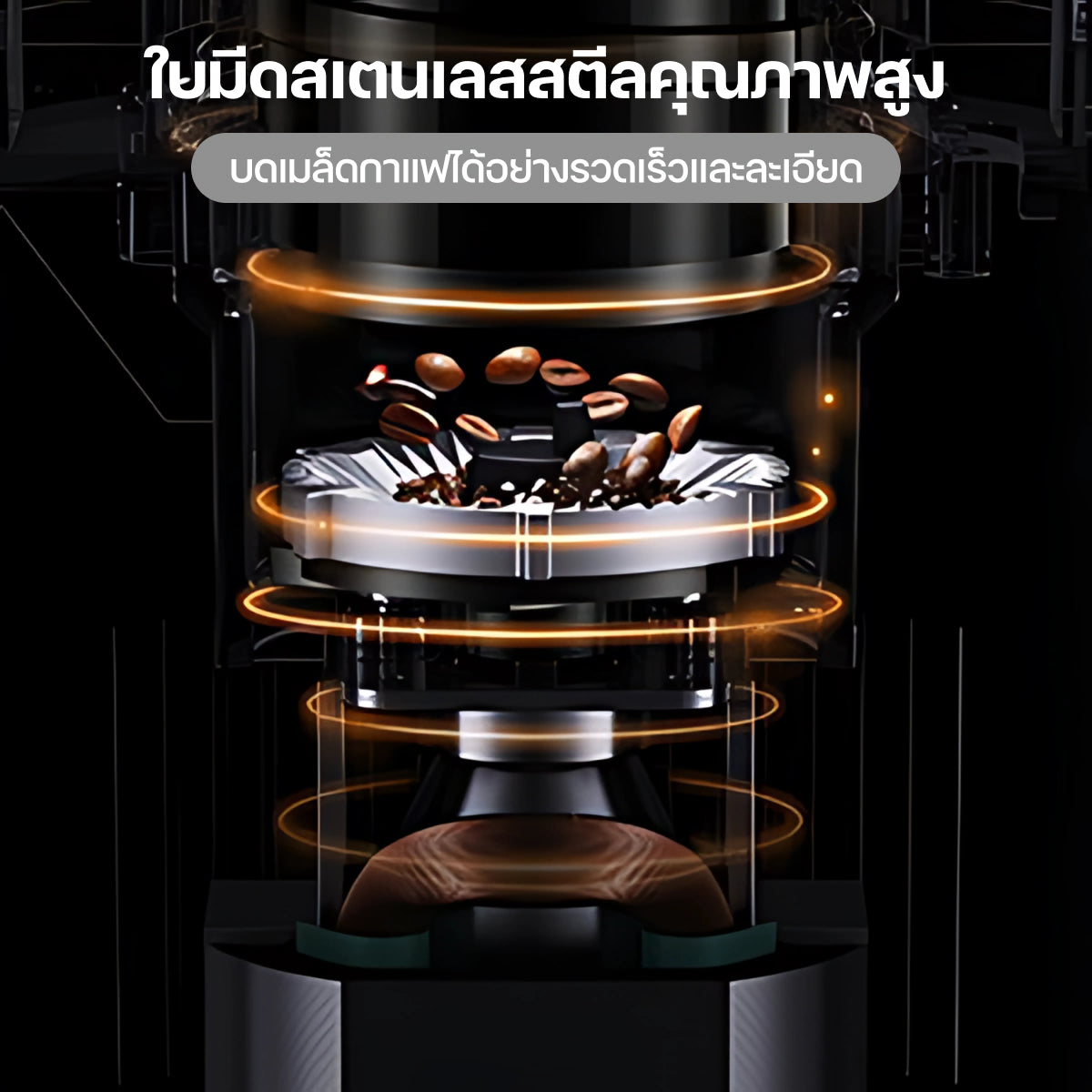 Homemi Coffee Bean Grinder  เครื่องบดเมล็ดกาแฟ (HM0099-P-WH)