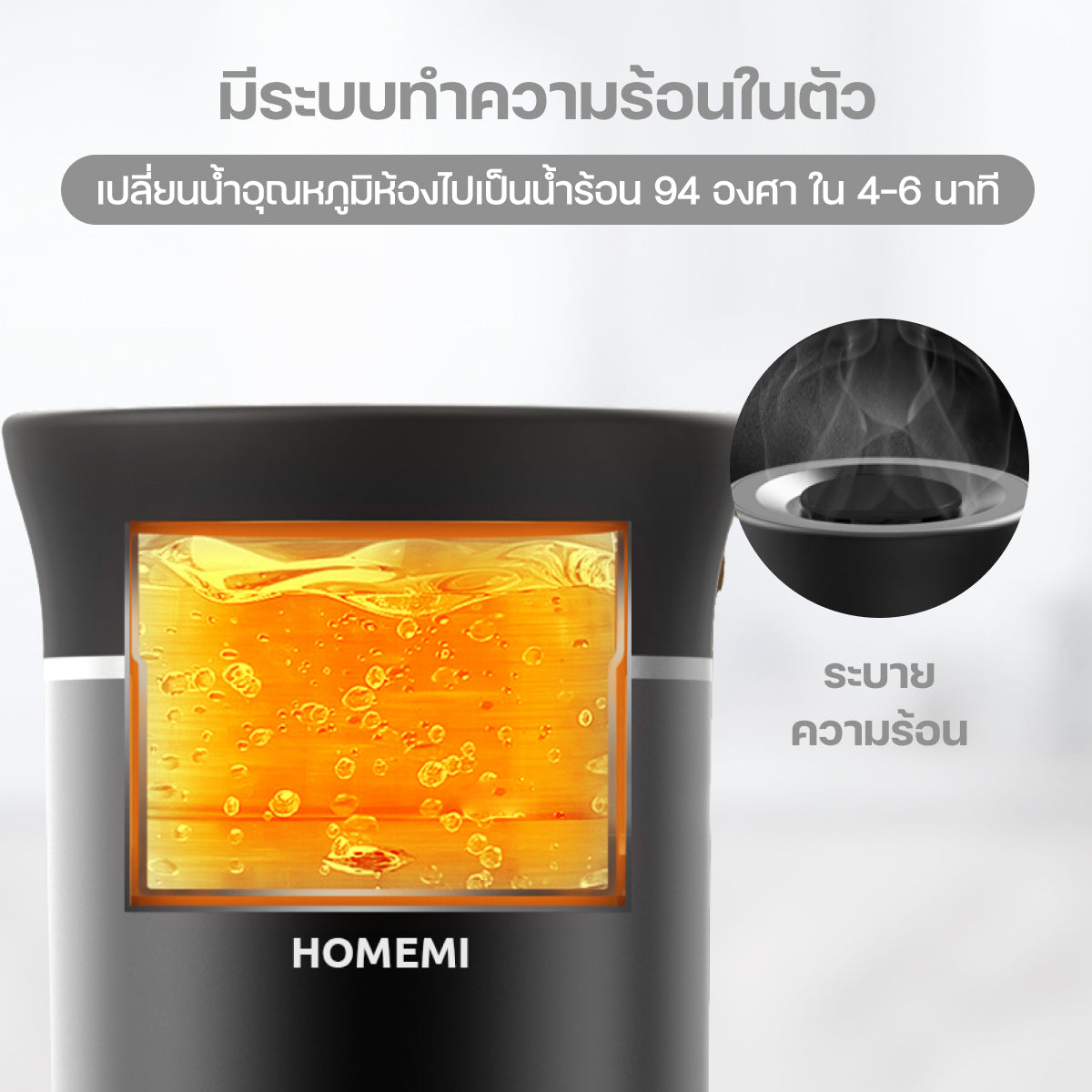 Homemi เครื่องชงกาแฟพกพา Portable Electric Espresso Machine ทำงานไร้สาย ชงได้ทั้งแคปซูลและผงกาแฟสด